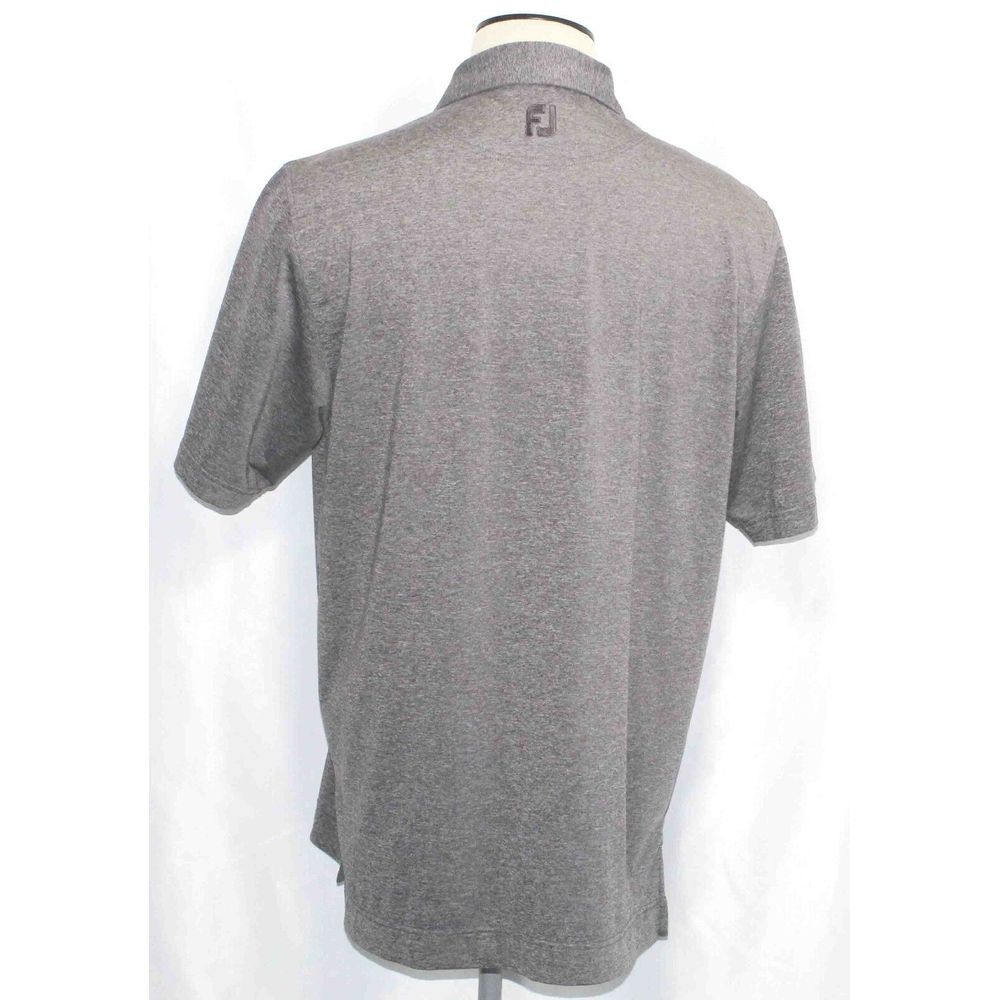 FootJoy FJ Gray Polyester Spandex Golf Polo Shirt Mens Size‎ Medium - Picture 3 of 4